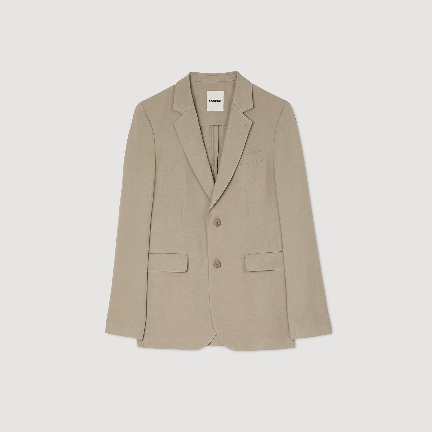 Formal Linen Suit Jacket Light Kaki.