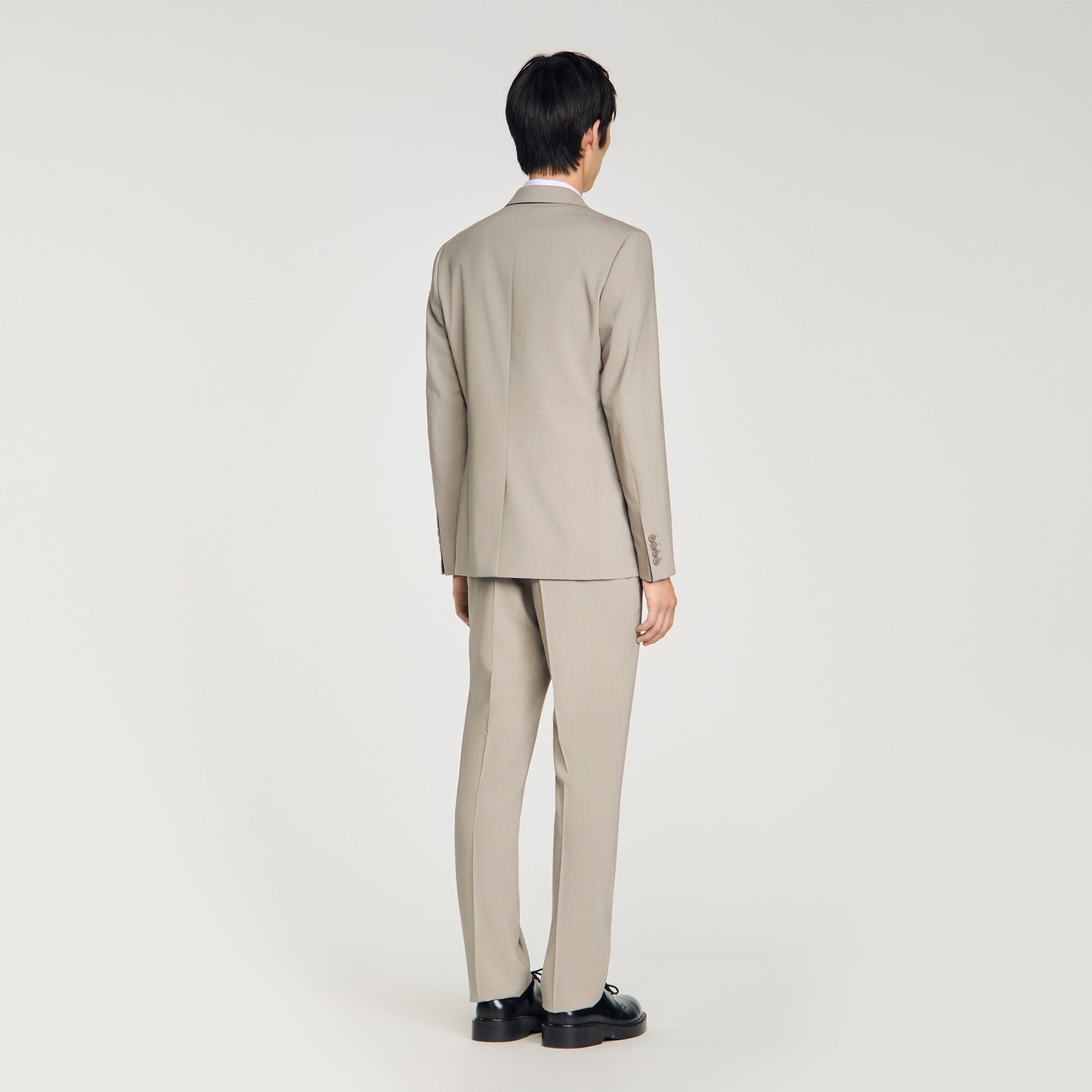 Formal Wool Suit Jacket Aluminum