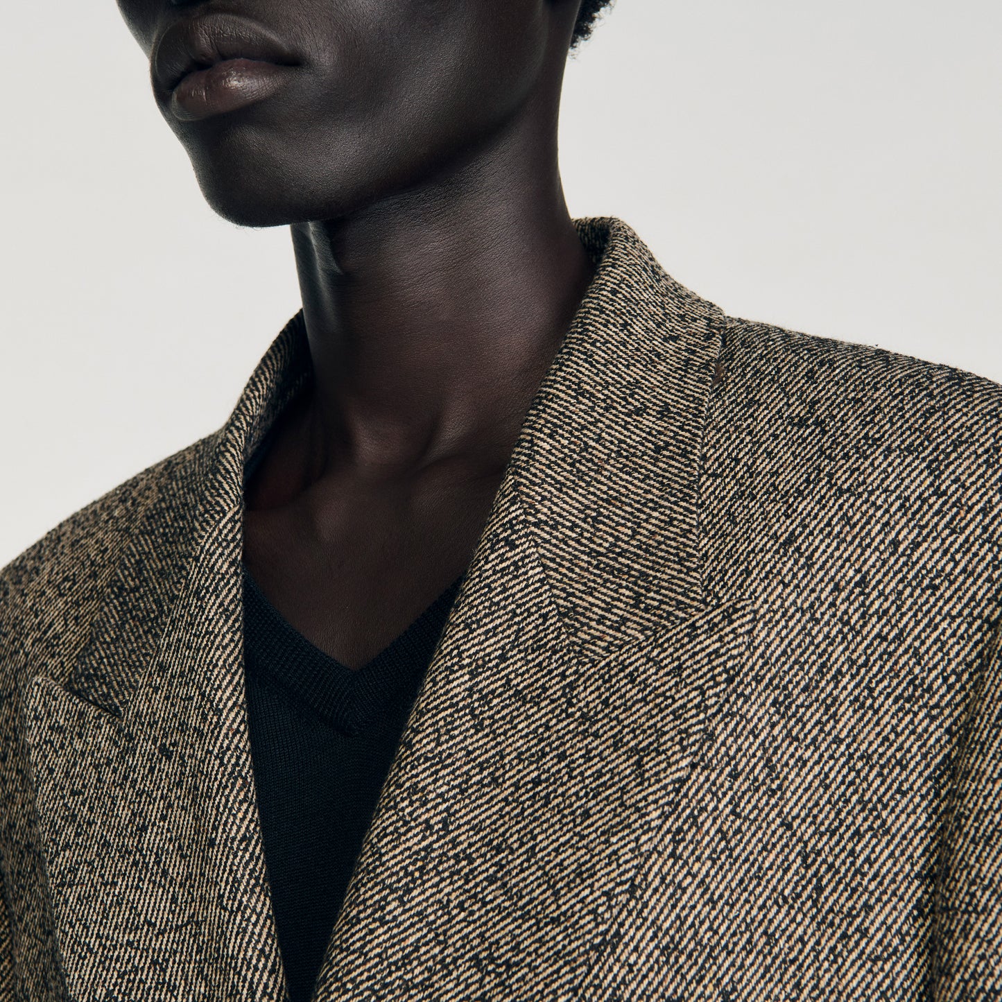 Tweed Suit Double-Breasted Suit Jacket String Chine