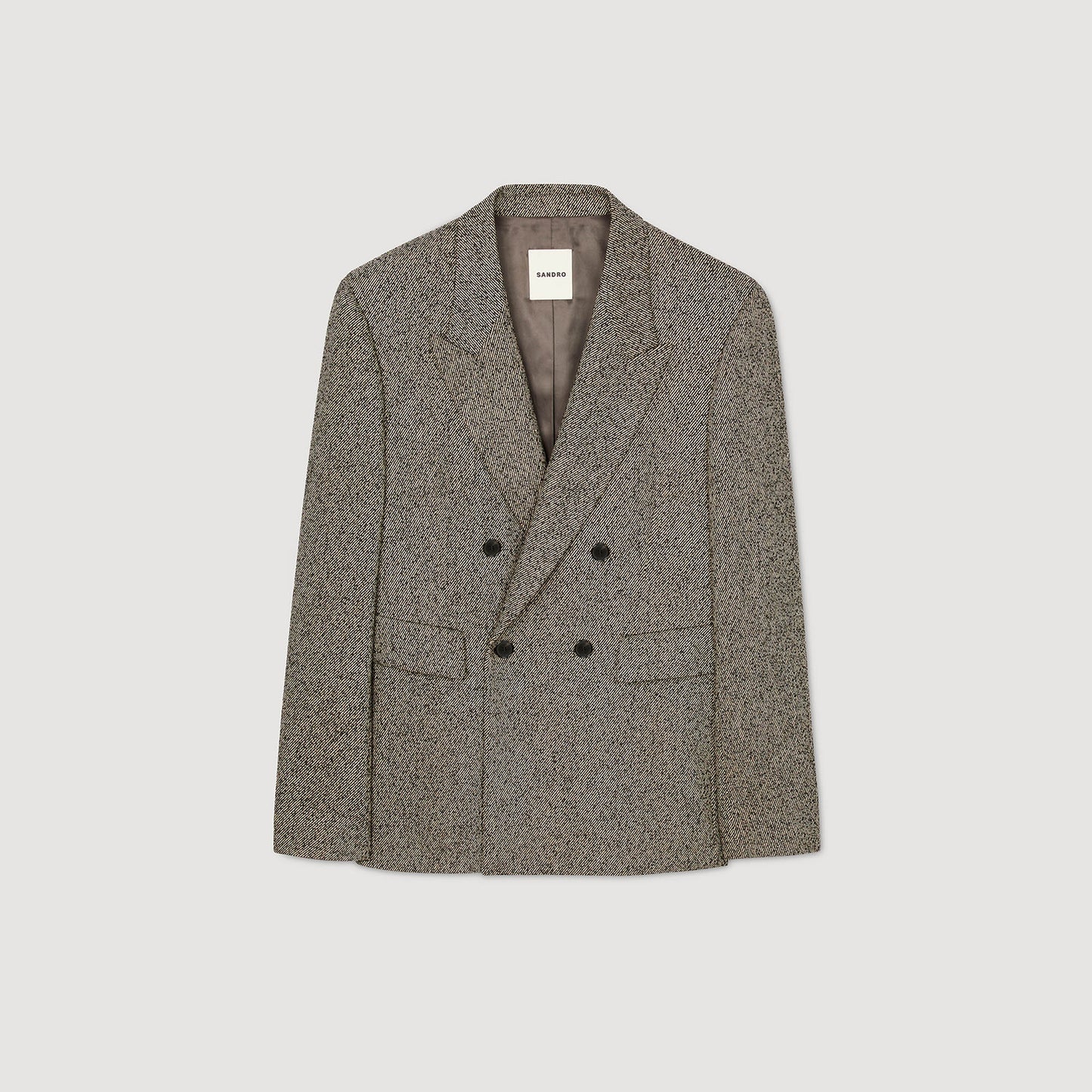 Tweed Suit Double-Breasted Suit Jacket String Chine