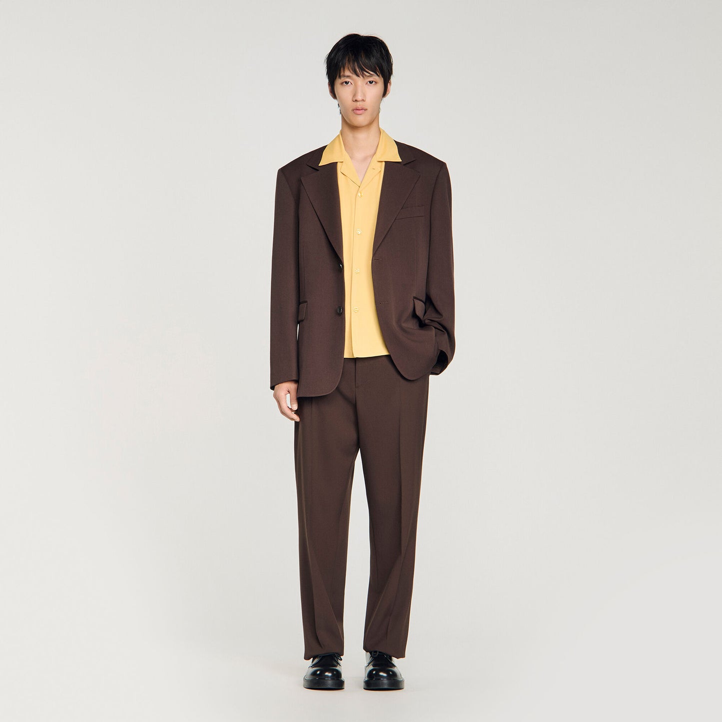Oversize Suit Oversized Wool Jacket Chocolate