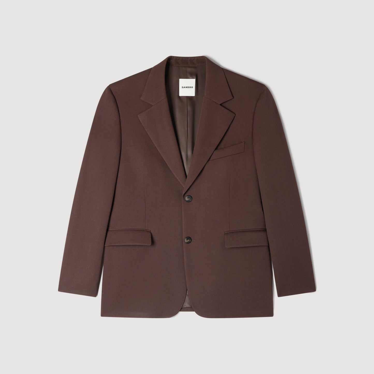 Oversize Suit Oversized Wool Jacket Chocolate