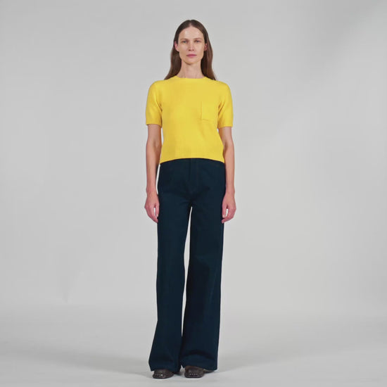 Myrelle Short-Sleeve Jumper Gold Yellow
