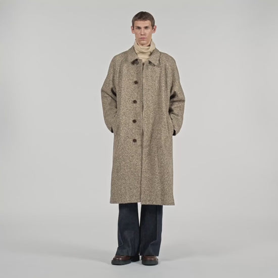 Macwool Louis Oversized Wool Coat Brown