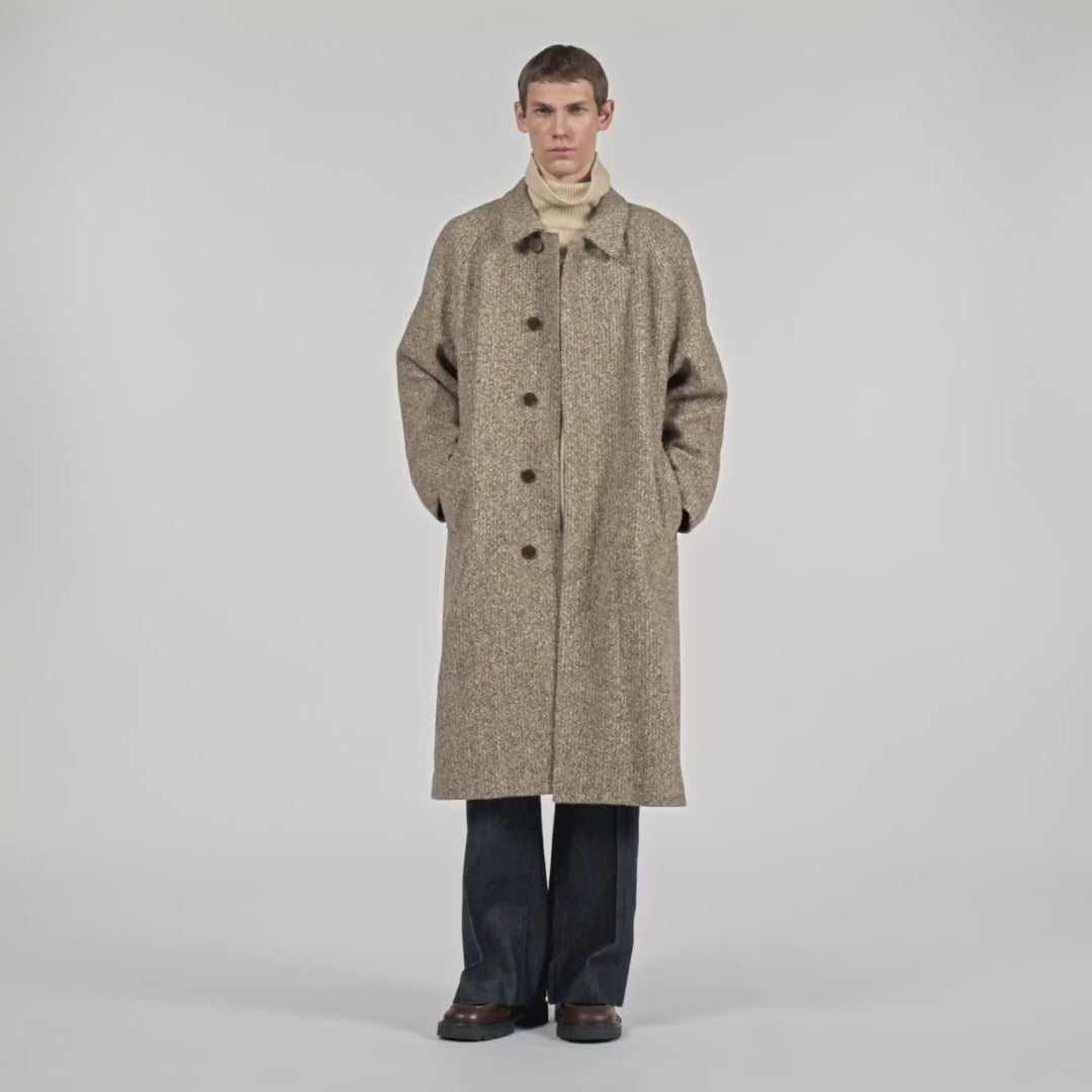Macwool Louis Oversized Wool Coat Brown