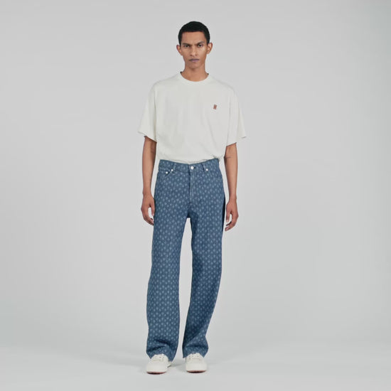Baggy Rope Jean Rope Pattern Baggy Jeans Raw-Denim