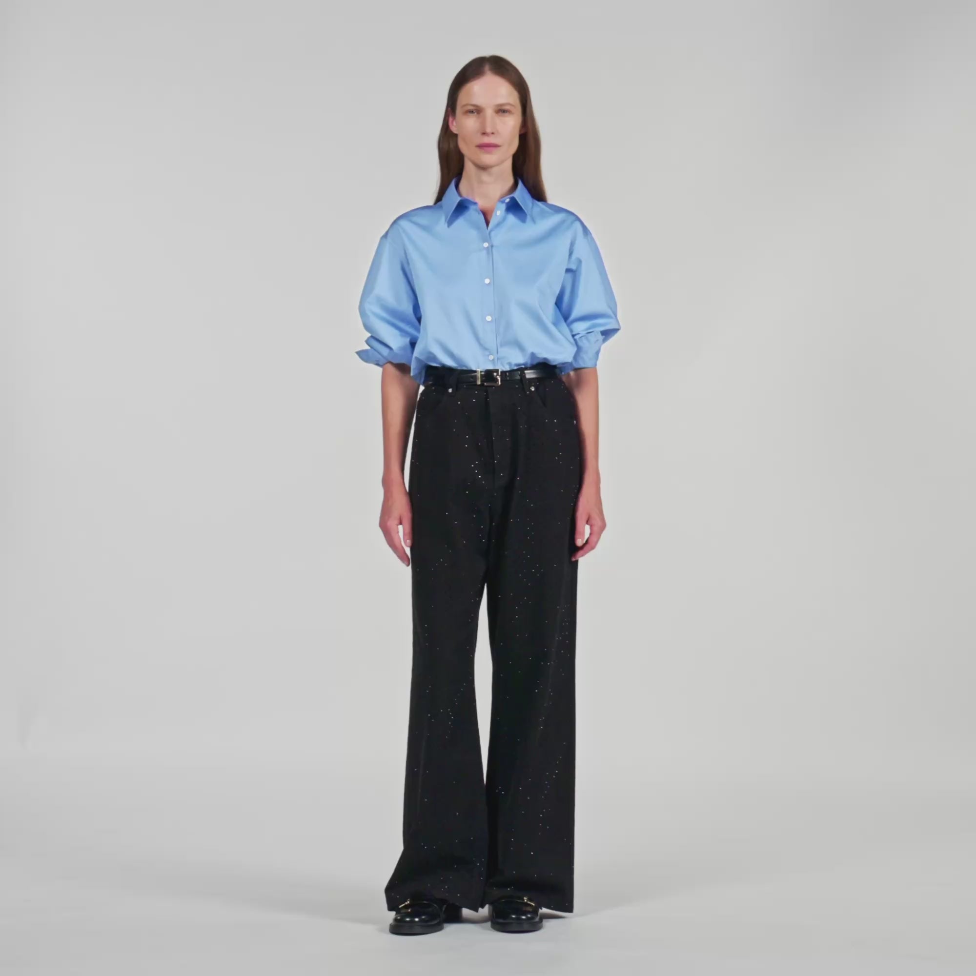 Golden Wide-leg jeans Black