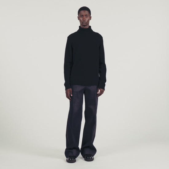 Wool And Cashmere Turtleneck Jumper Black