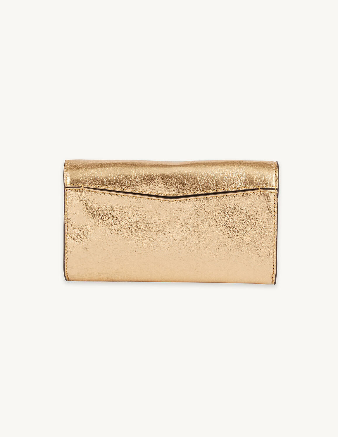 Gold Leather Clutch Bag Gold