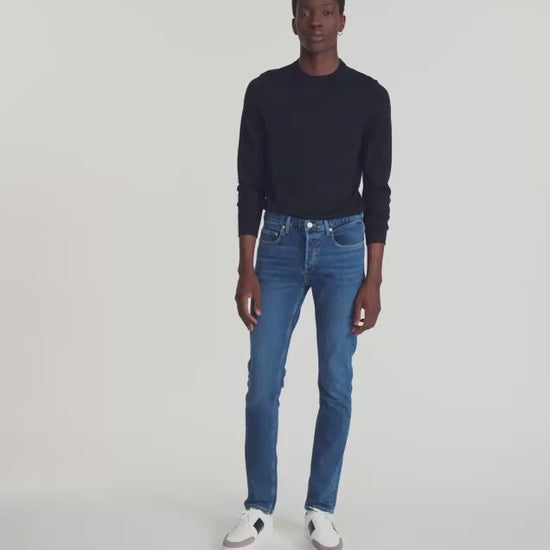 Washed Jeans - Slim Cut Blue Vintage - Denim