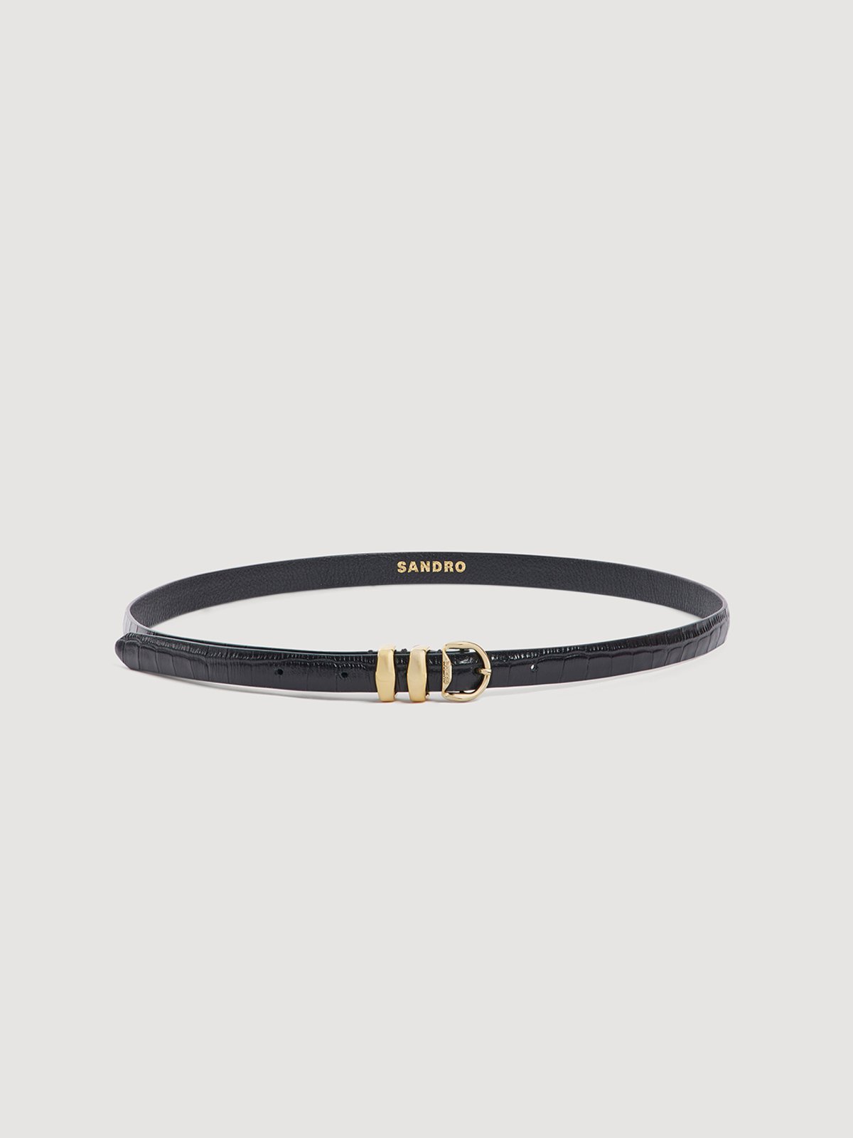 La Flo  Leather Belt Black
