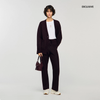 Vadim Knit Rhinestone-Covered Trousers Purple