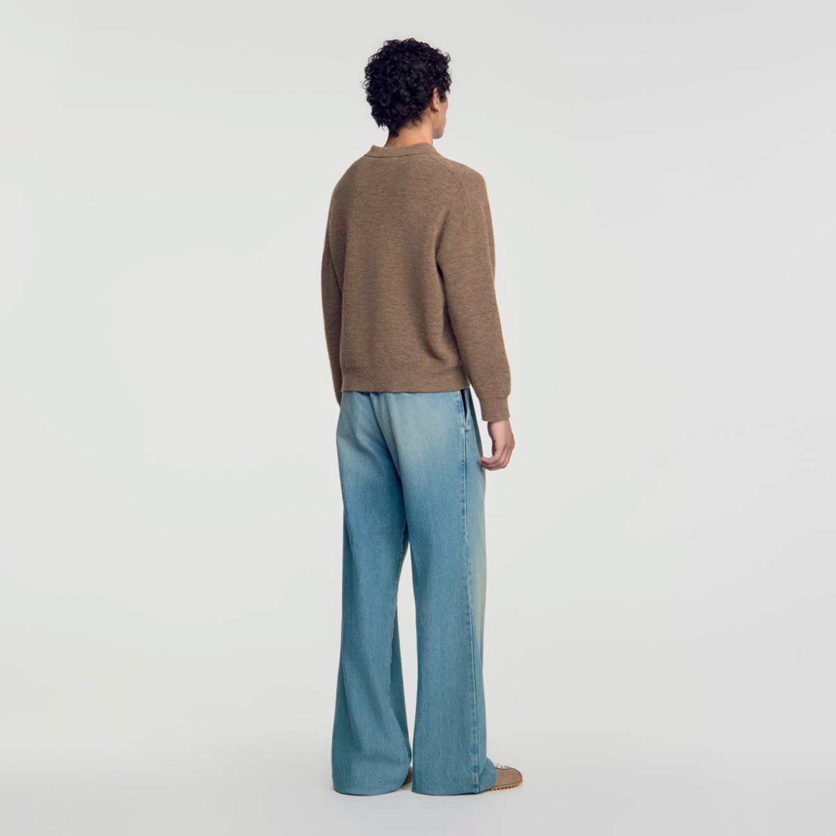Alpaca Polo Alpaca polo shirt Beige / Taupe