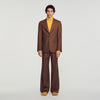 Mode Flannel Loose wool suit jacket Brown