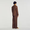 Mode Flannel Loose wool suit jacket Brown