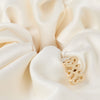 Chouchou Plain Satin-Effect Scrunchie Ecru