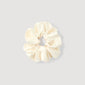 Chouchou Plain Satin-Effect Scrunchie Ecru
