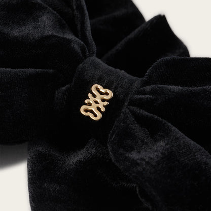 Noeud Velvet Bow Barrette Black