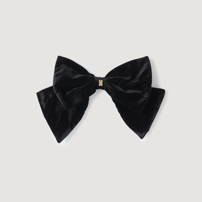 Noeud Velvet Bow Barrette Black