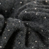 Chouchou Rhinestone Knit Scrunchie Charcoal Grey