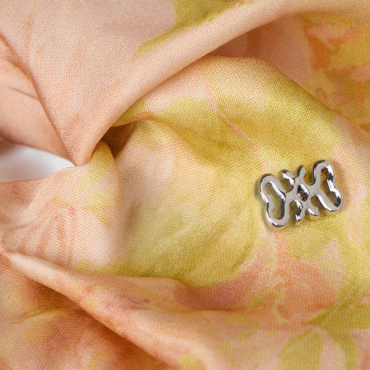 Chouchou Floral Scrunchie Pink / Green