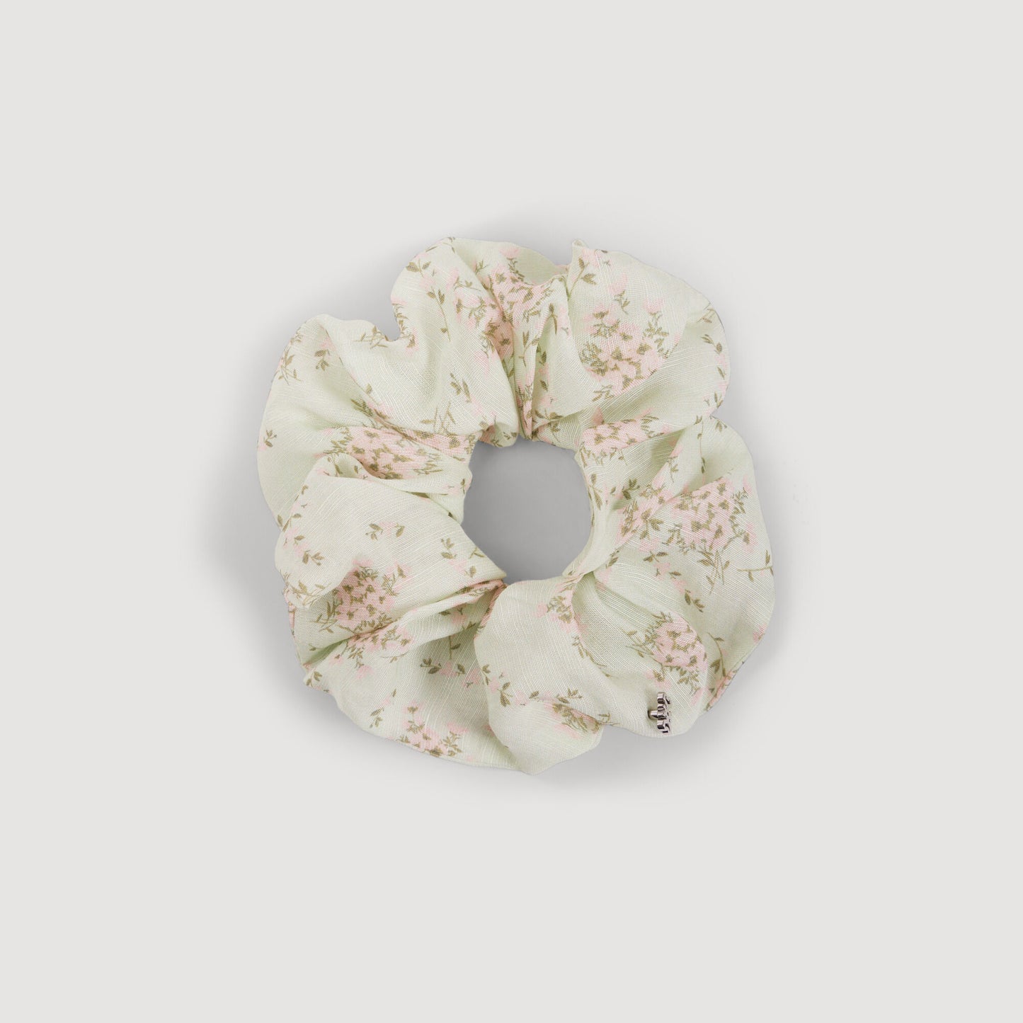 Chouchou Floral Scrunchie Pink / Green