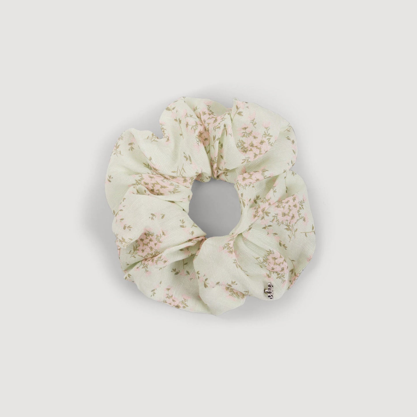 Chouchou Floral Scrunchie Pink / Green