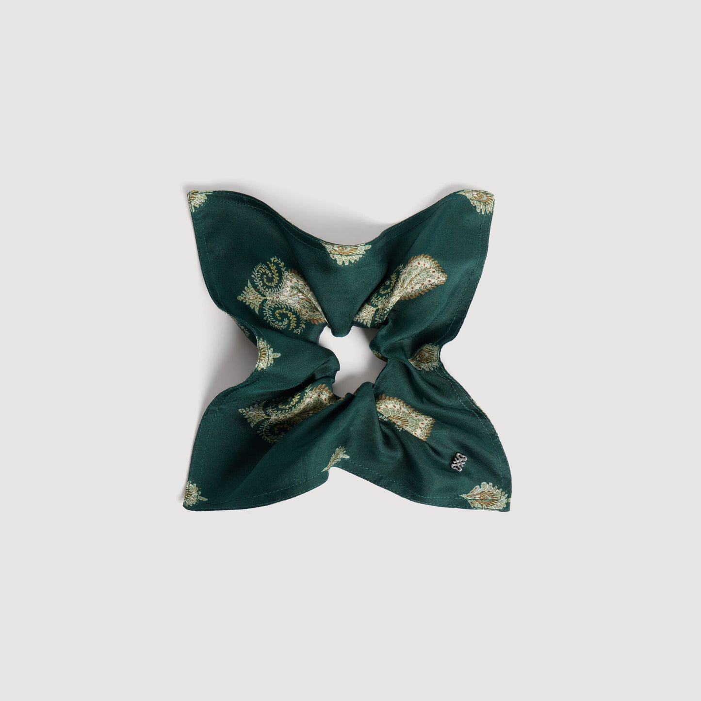 Chouchou Paisley print scrunchie Green