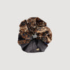 Chouchou Scarf print scrunchie Black / Ocher