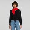 Shani Tie-up wool bandana Red