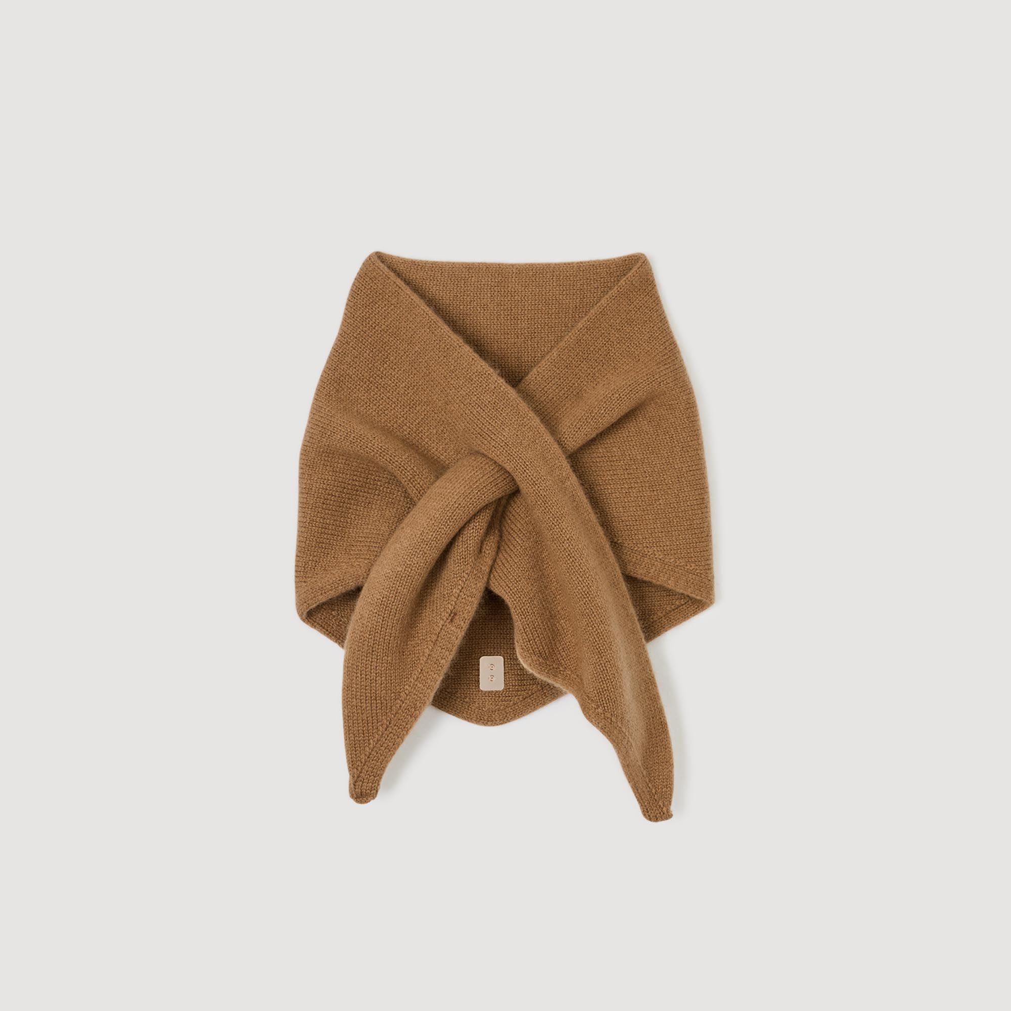 Shani Wool And Cashmere Scarf Light Brown