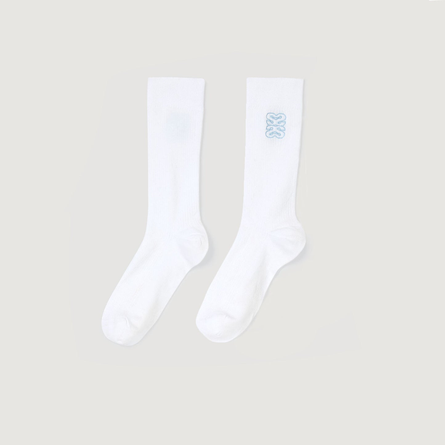 Embroidered socks White