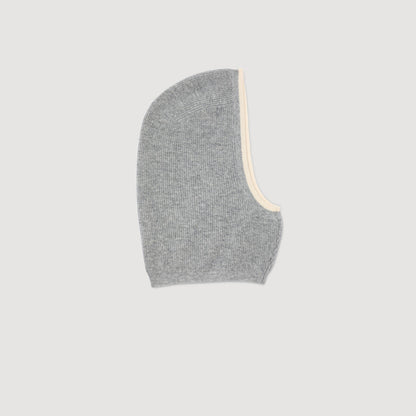 Isaline Ribbed Wool Balaclava Grey