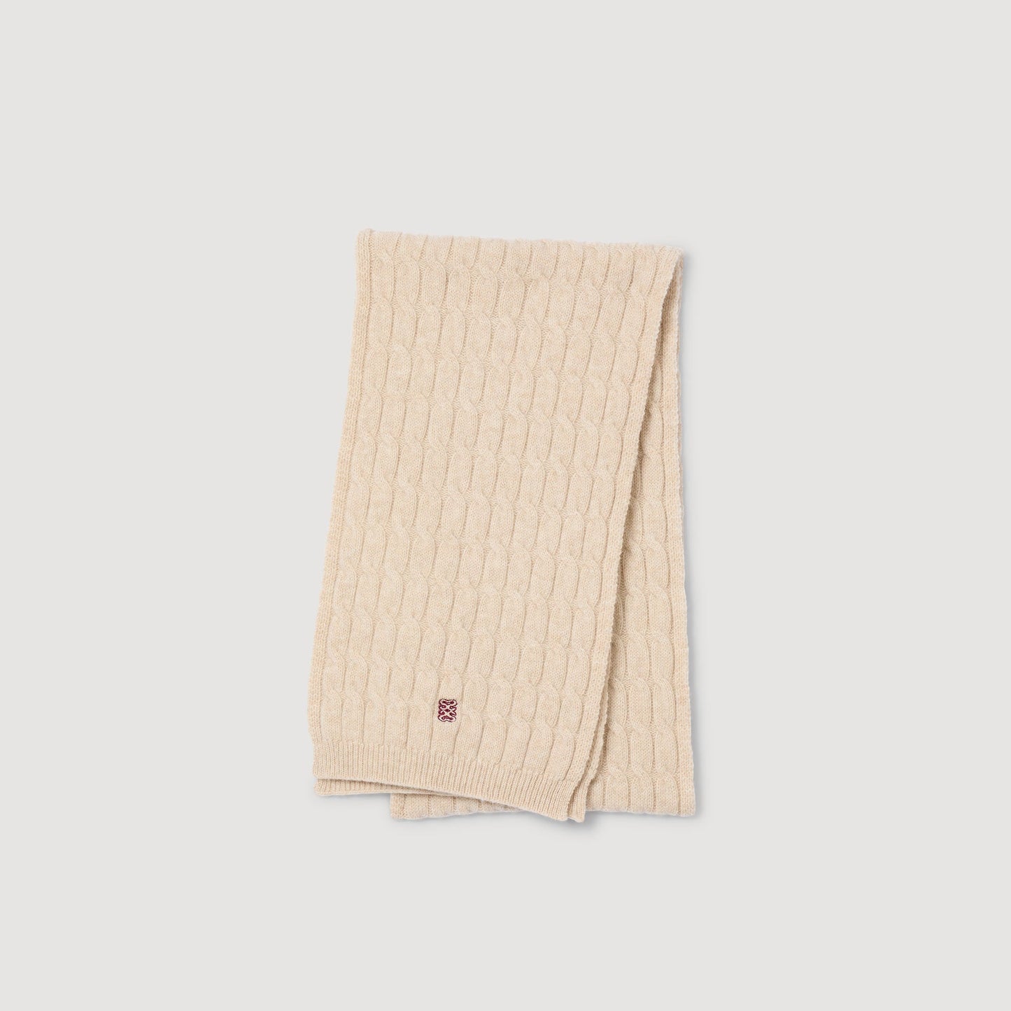 Oreane Wool And Cashmere Scarf Beige