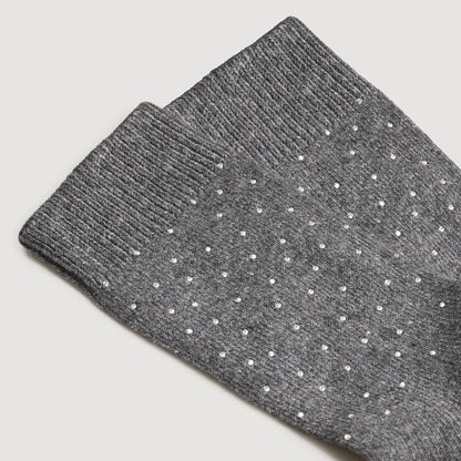 Strassia Rhinestone Socks Charcoal Grey