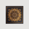 Tate Silk bandana print scarf Black / Ocher