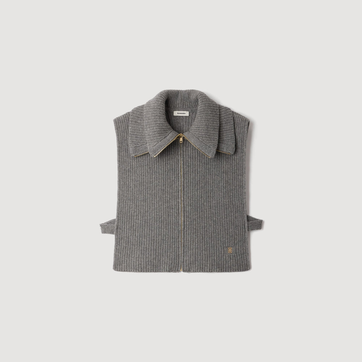 Jorja Zipped Trucker Collar Grey