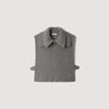 Jorja Zipped Trucker Collar Grey