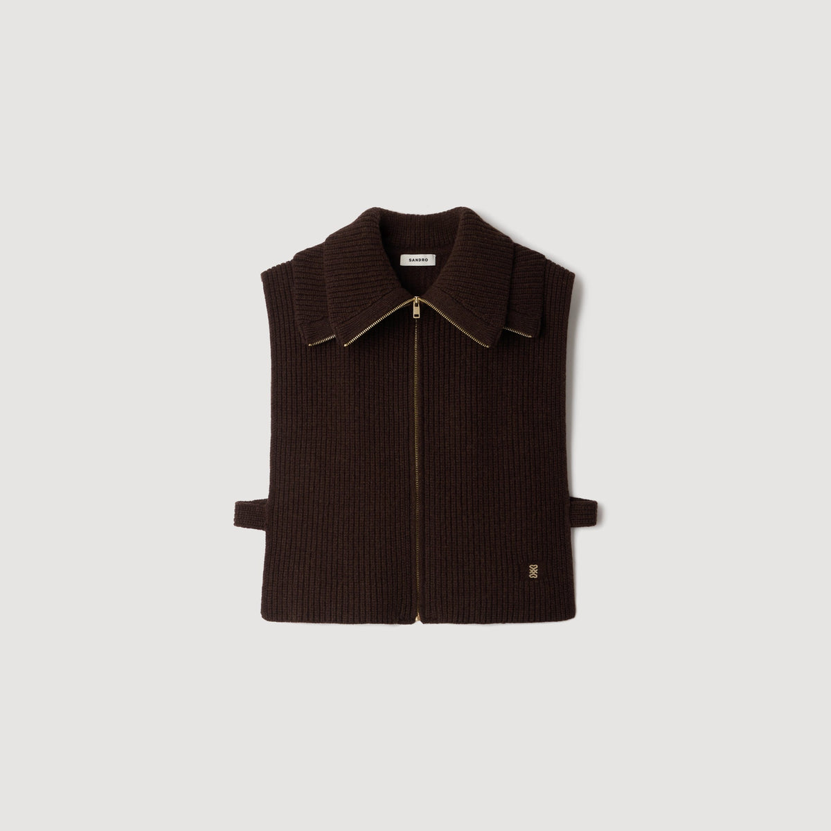 Jorja Zipped Trucker Collar Brown