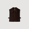 Jorja Zipped Trucker Collar Brown