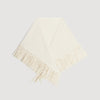 Oli Fringed wool triangle scarf Ecru