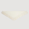 Oli Fringed wool triangle scarf Ecru