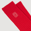 Orelle Ribbed logo socks Red