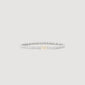 Cicily Elasticated Leather Belt Silver