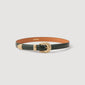 Eve Belt Leather Belt Bottle Green