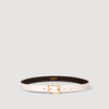 La Palais Royal Smooth Leather Belt Metal Buckle White