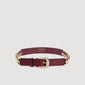 Mojakar Leather And Metal Belt Bordeaux