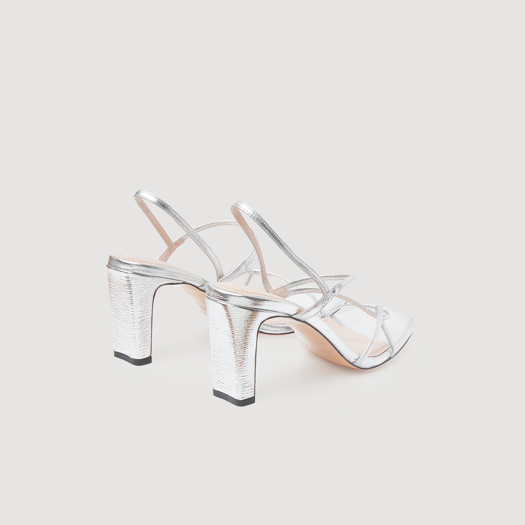 Buy Metallic Leather Sandals for Women Online - Sandro UAE