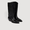 Evie Leather western boots Black