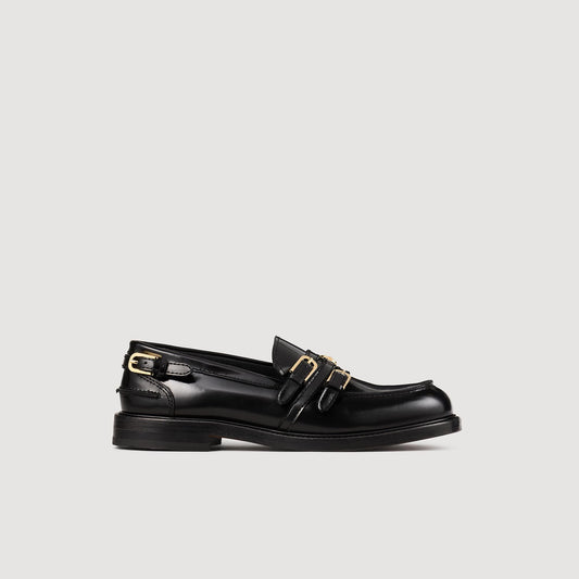 Hill Buckle Loafers Black
